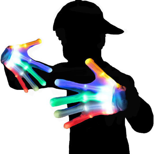 7-Color Changing LED Finger Gloves – Perfect for Party Fun!