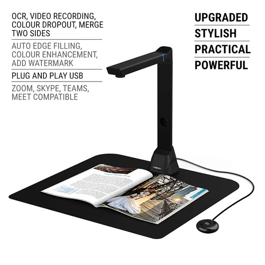 Advanced 16MP Book and Document Scanner with OCR & Smart Curve Flattening