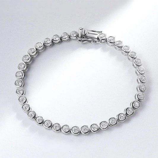 Moissanite Bubble Tennis Bracelet