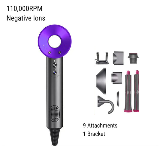 Revolutionary 110,000RPM Negative Ion Hair Dryer – Smart Heat Control, Fast Drying
