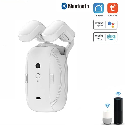 WiFi Bluetooth Smart Curtain Motor – Alexa & Google Voice Control for Roman Rod