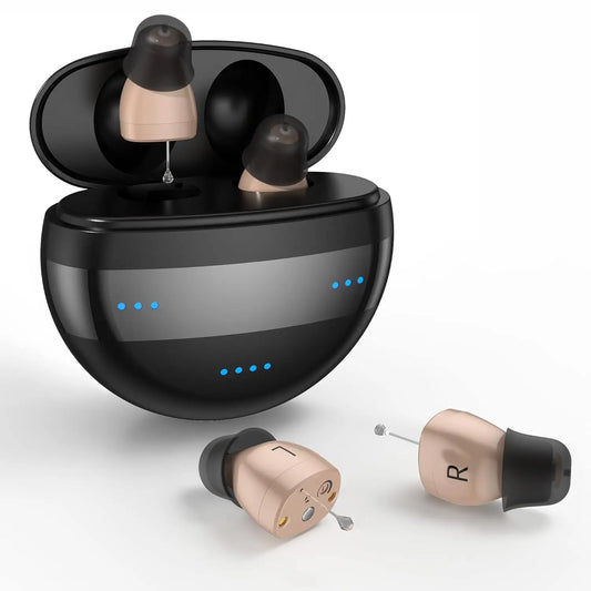 Rechargeable Discreet Hearing Aids with Advanced Sound Clarity for Seniors & Adults