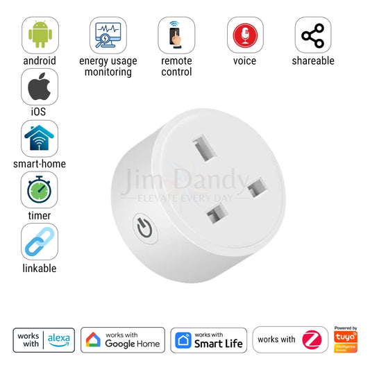 Smart Home Energy-Saving WiFi Plug - Power Outlet Monitor – Control, Monitor, Save