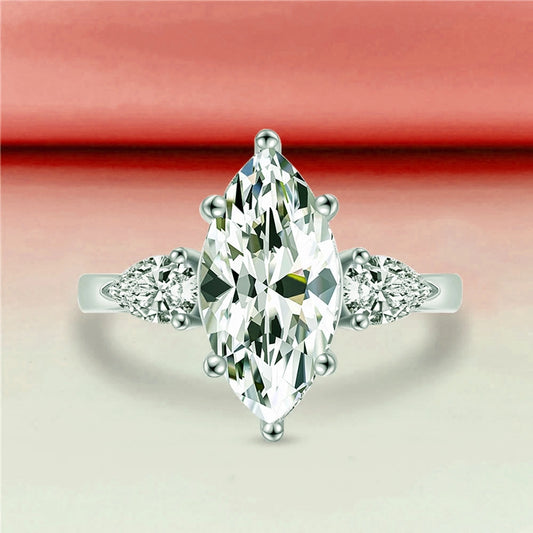 Zenith 3 Carat Marquise Moissanite Engagement Ring – Timeless Luxury
