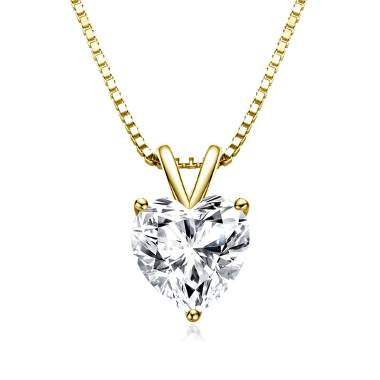 Aphrodite 1.0 Carat Hand Cut Heart Moissanite Diamond S925 Pendant Necklace