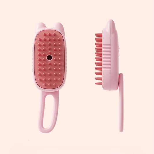 3-in-1 Pet Electric Fine Mist Brush: Groom, Clean, Massage for Cats and Dogs