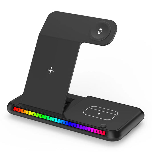 40W Fast Wireless Charger Stand | 3-in-1 Foldable Charging Station for Apple, Samsung, Qi Enabled Devices