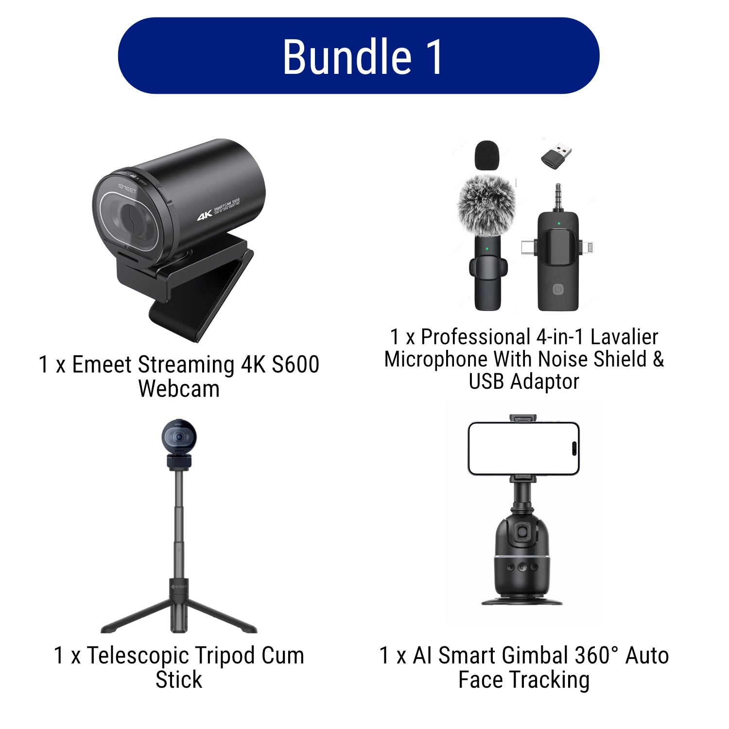 4K Streaming Webcam Bundle 1
