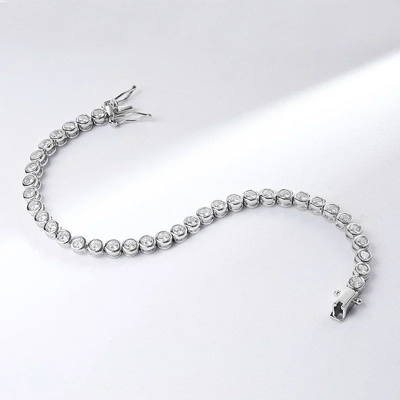 Bubble Moissanite Diamond Tennis Bracelet