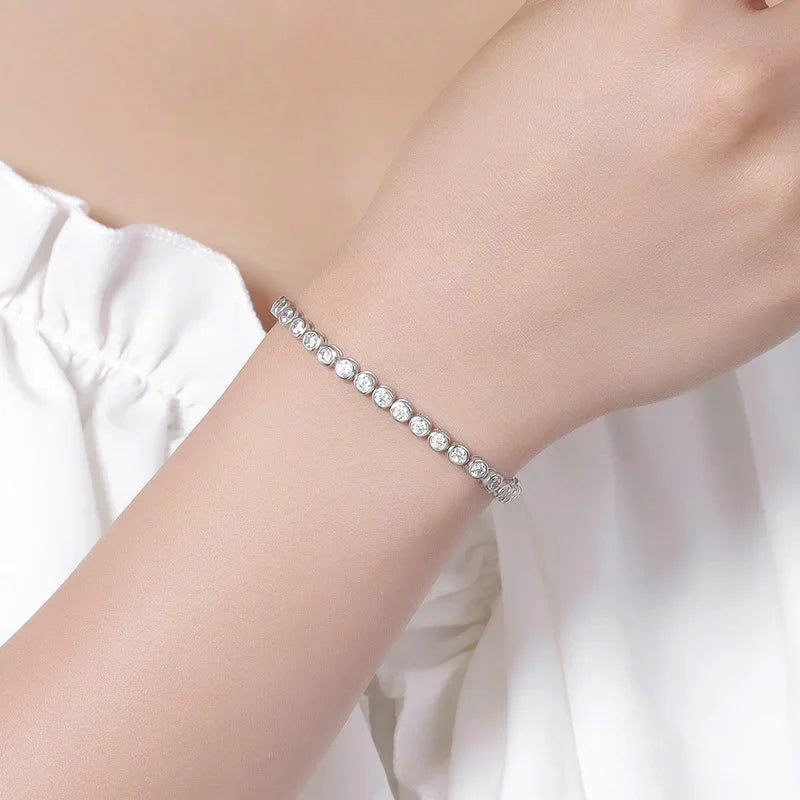 Bubble Moissanite Diamond Tennis Bracelet