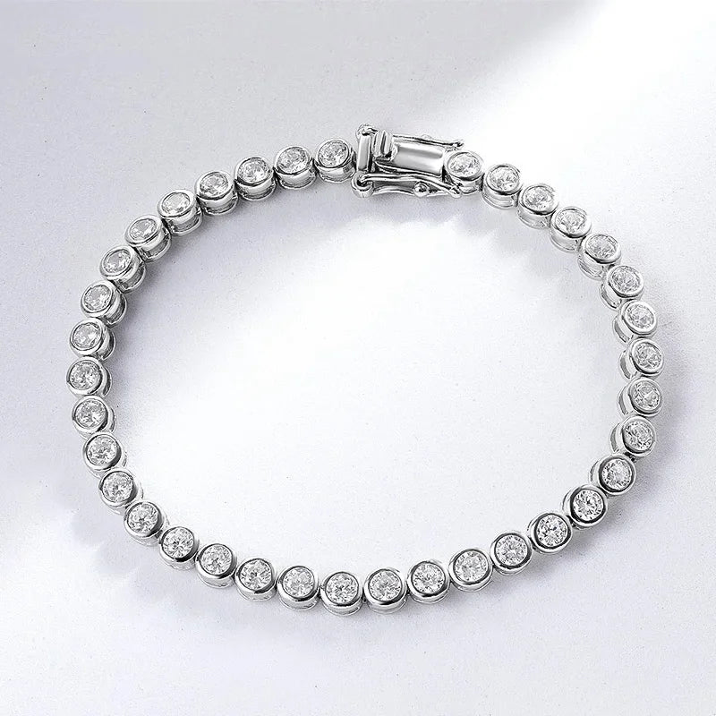 Moissanite Bubble Tennis Bracelet