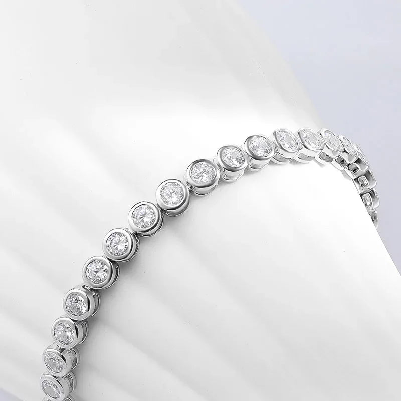 Bubble Moissanite Diamonds Tennis Bracelet