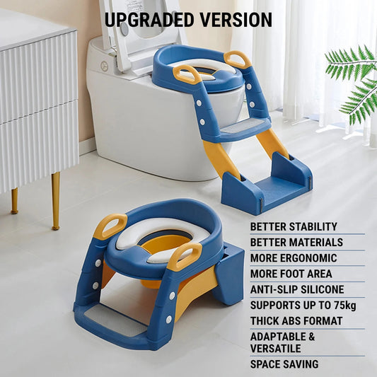 Children's Upgraded Toilet Seat with Step Stool Potty Training