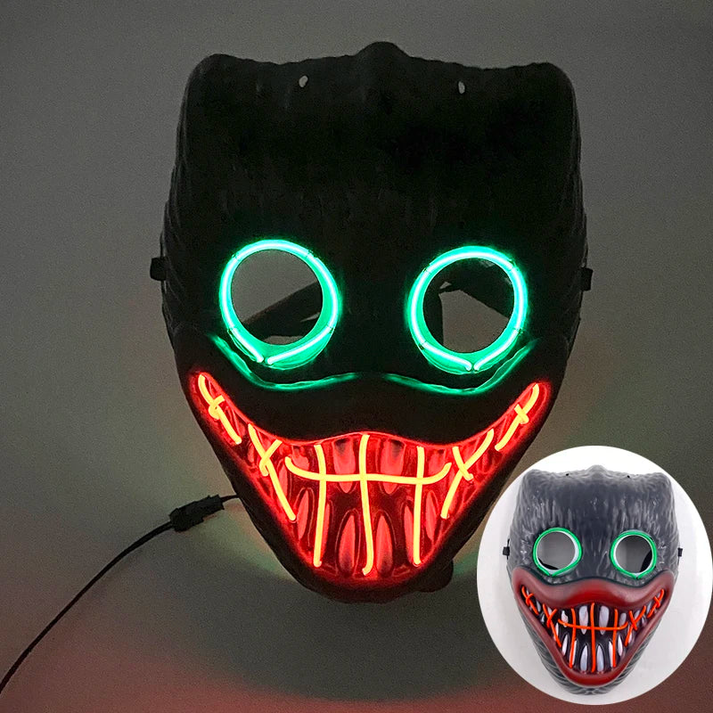 neon Glow Horror Party Mask