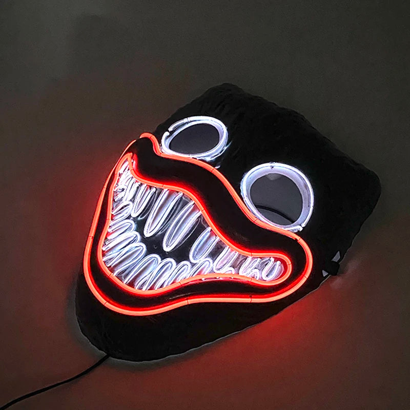 Neon Glow Horror Face Mask For Parties