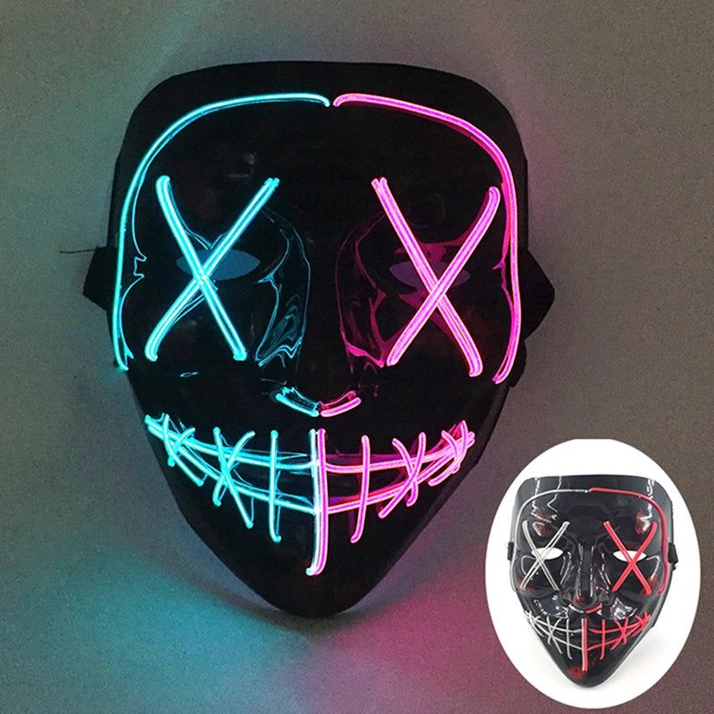 Glow Skull Cross Eyes Mask