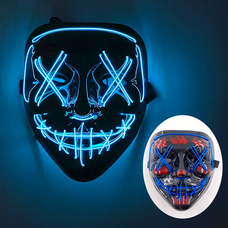 Glow Skull Cross Eyes Mask