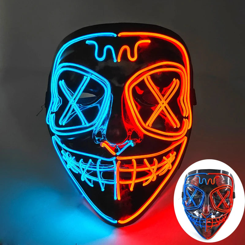 Glow Skull Cross Eyes Mask