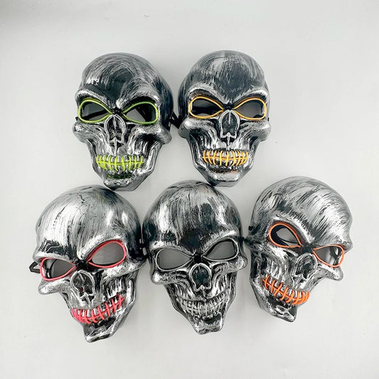 Neon Glow Horror Skull Mask