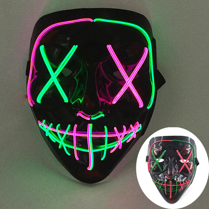 Glow Skull Cross Eyes Mask