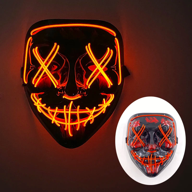 Glow Skull Cross Eyes Mask