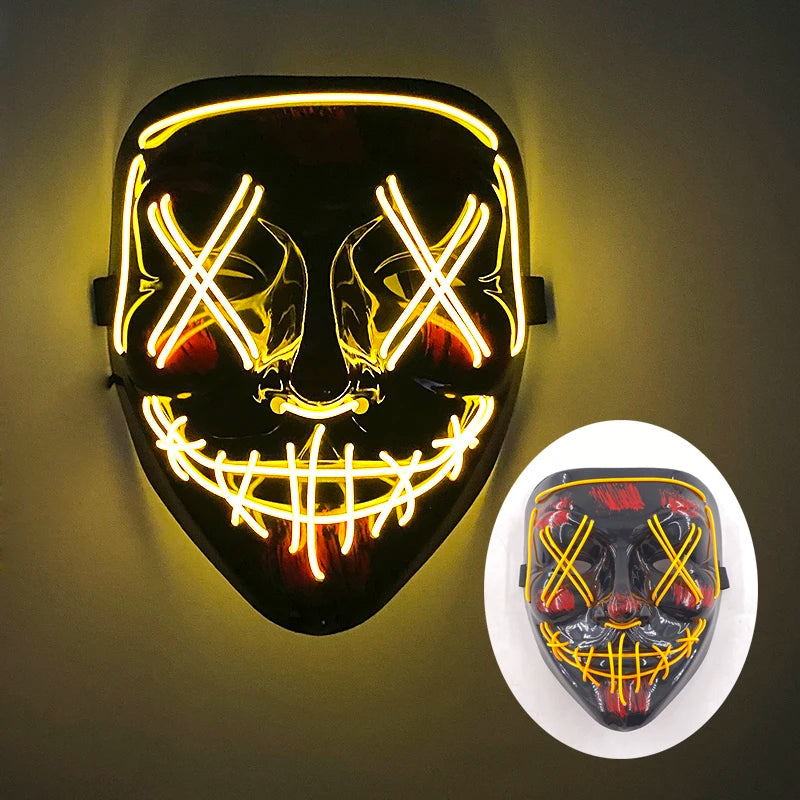 Glow Skull Horror Cross Eyes Mask
