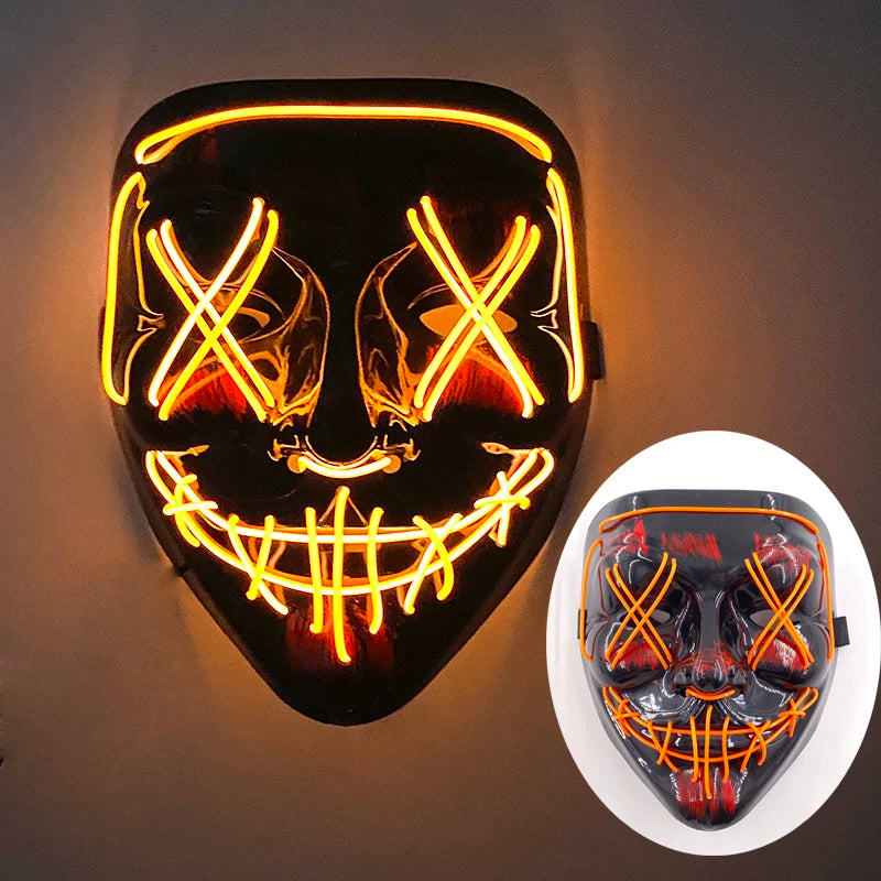 Glow Mask Skull Cross Eyes