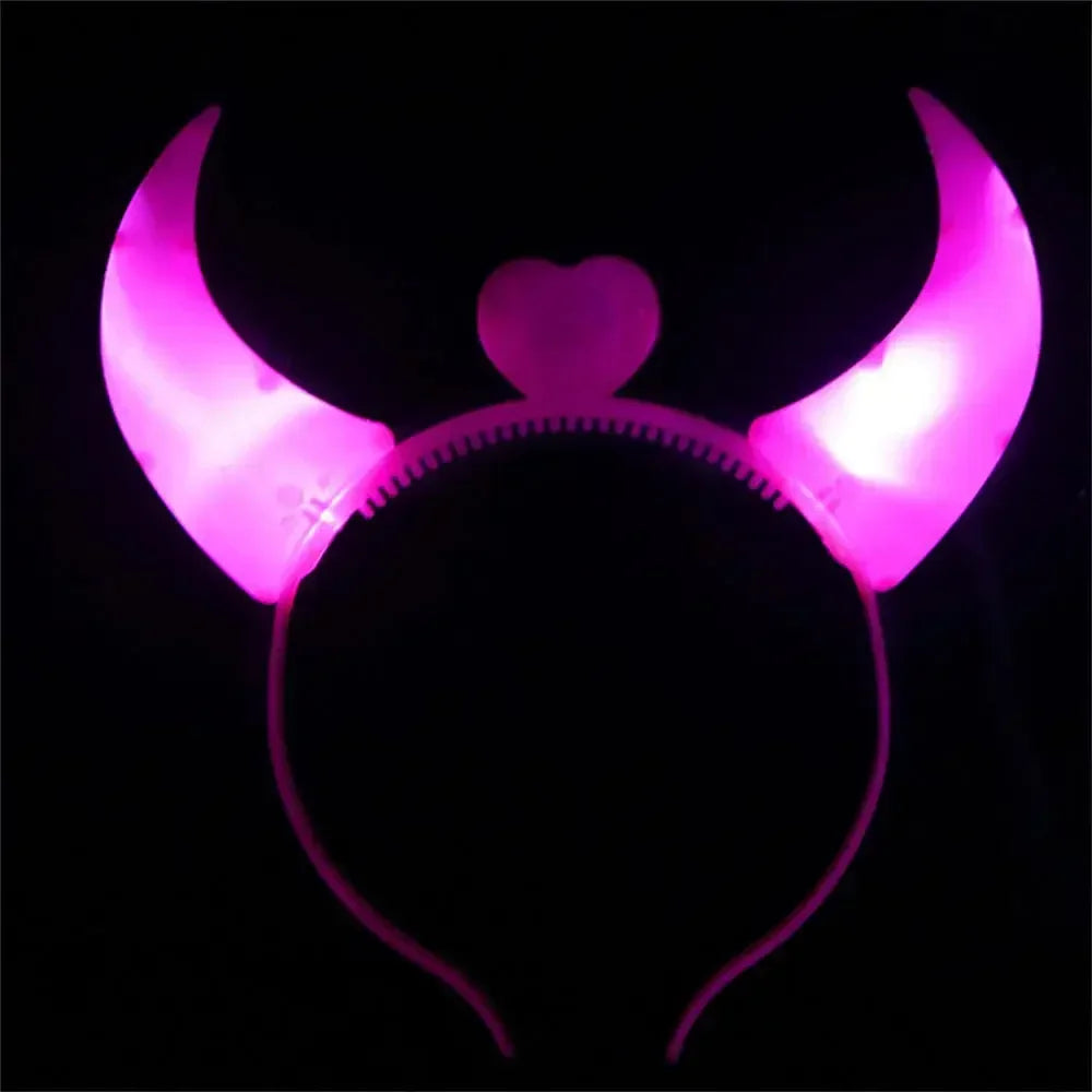 LED Powered Devil Horns Headband