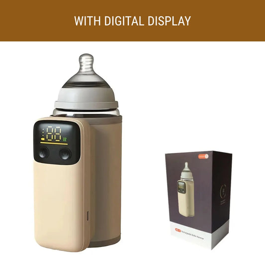 Portable Rechargeable Bottle Warmer – Cordless with Fast Charging & Precise Temp Control