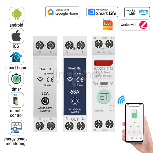Smart Circuit Breaker with Energy Monitoring and Protection Features