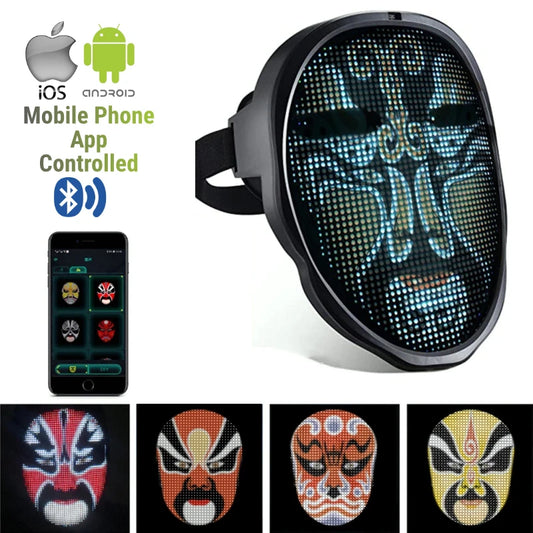 Bluetooth Smart LED Face Mask for Parties